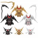 3pcs Gold Black White Hellbat Batman Sets Minifigures Block Toys