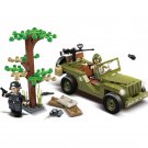 US Bantam 40 BRC Jeep VS German army WW2 Set Minifigures Block Toys