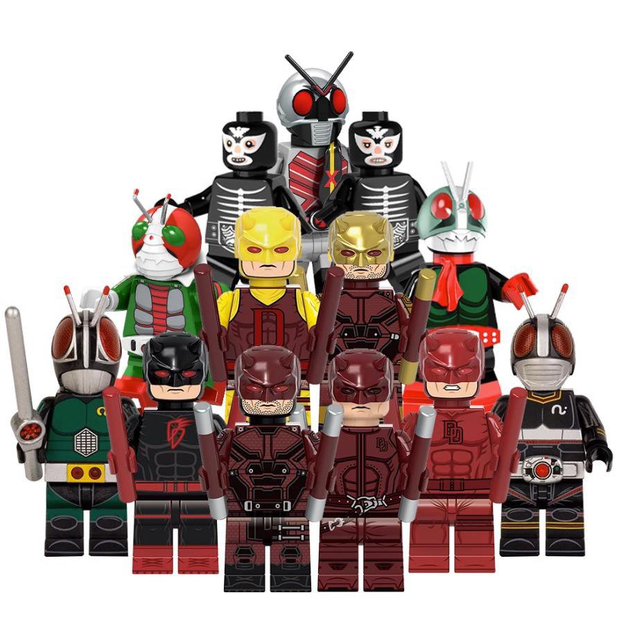13pcs Daredevil VS Masked Rider New TV Set Minifigures Block Toys
