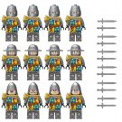 12pcs Europe Holy Knight Medieval Knights Set Minifigures Block Toys