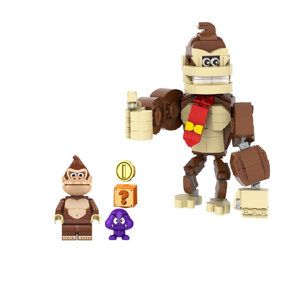 2pcs Big Small Orangutan Super Mario Bros. Set Minifigures Block Toys