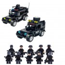 SWAT Off Road Jeep Police City Rescue Set Minifigures Block Toys