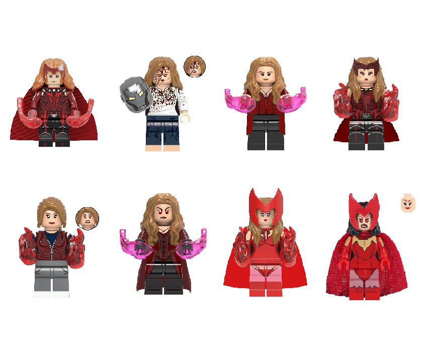 8pcs Wanda Scarlet Witch Wanda Set Minifigures Block Toys