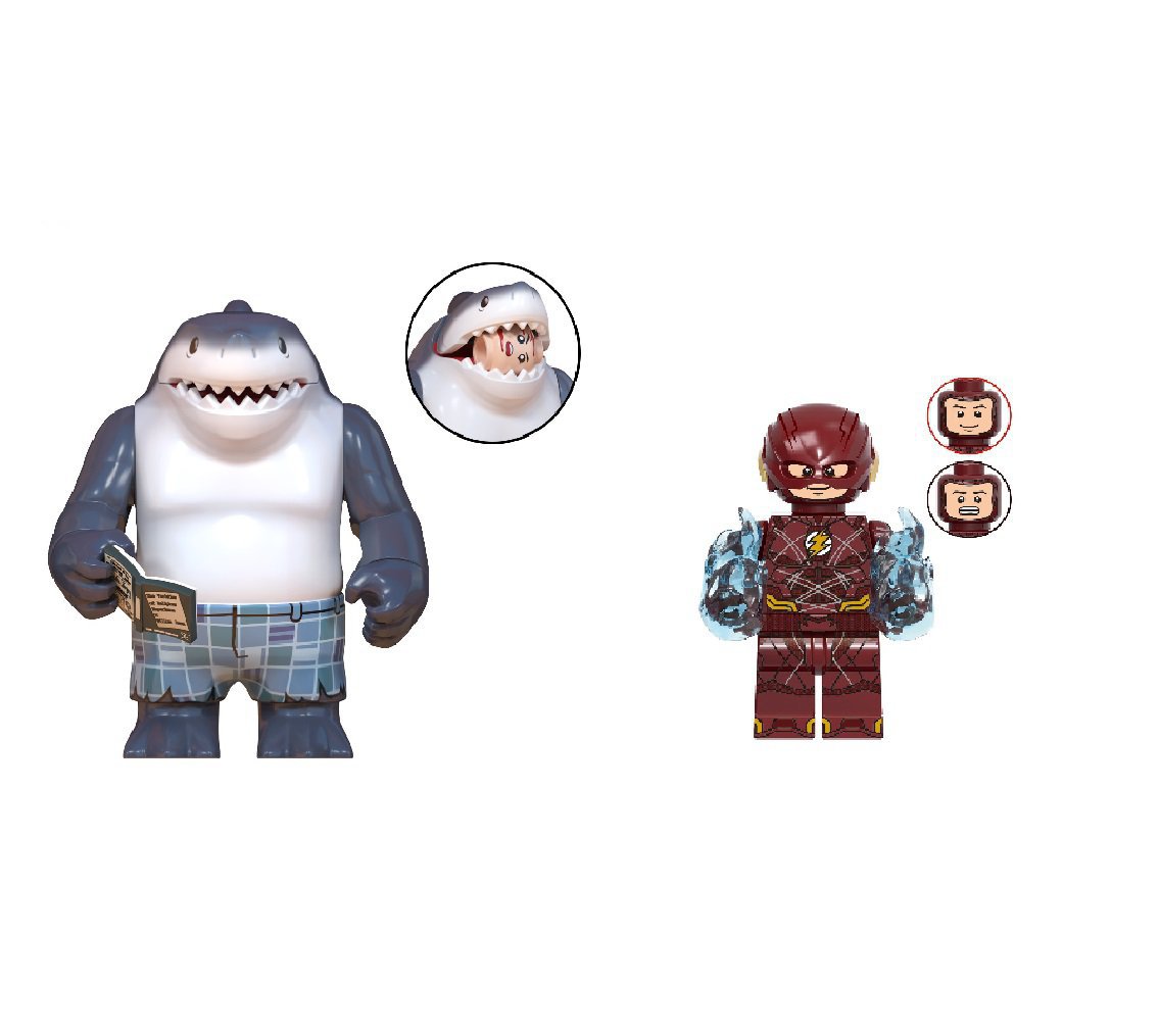 King Shark and The Flash The Flash Set Minifigures Block Toys
