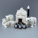 Polar Bear Baby and Penguin Snow World Set Minifigures Block Toys
