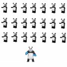 28pcs Big Small Panda Comic Set Minifigures Block Toys