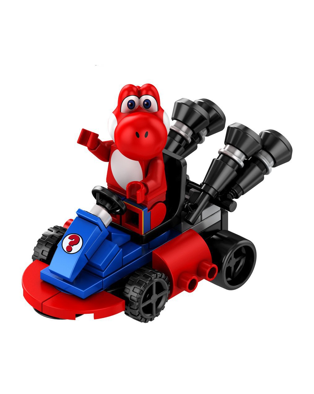 Red Yoshi Karting Game Minifigures Block Toys