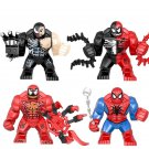 4pcs Big Venom Carnage Spider-Man Super Heroes Set Minifigures Block Toys