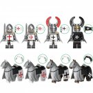 8pcs Heavy The Crusades Templar War Horse Medieval Knights Set Minifigures Toys