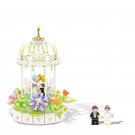 Flower Pavilion Love Language Rotation Music box Minifigures Block Toys