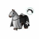 Hospitaller War Horse Medieval Knight Minifigures Block Toys