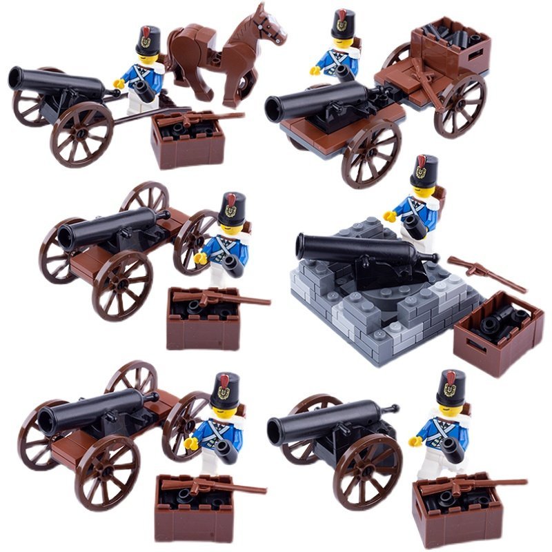 British Empire Red Coat Artillery Military Set Minifigures Block Toys
