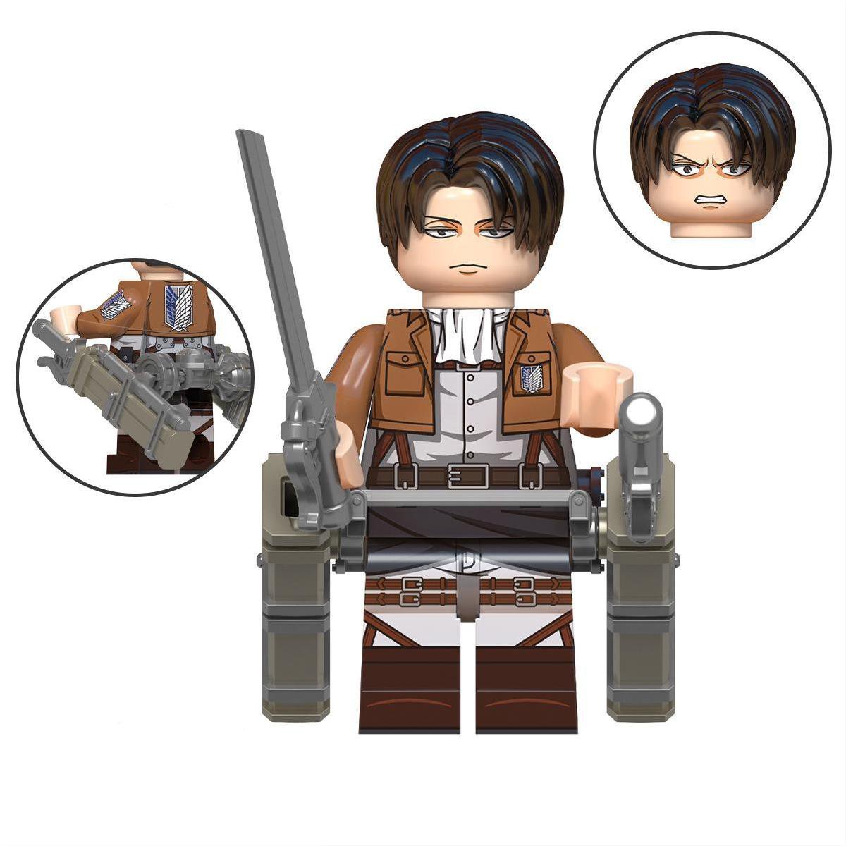 Levi Ackerman Attack On Titan Minifigures Block Toys
