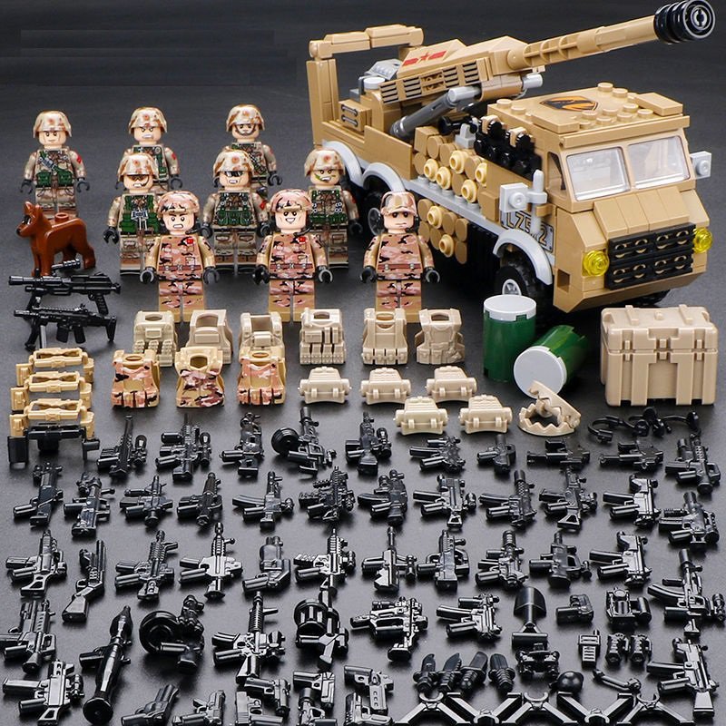 New Vehicle-Mounted Howitzer special forces Toy Minifigures Block Toys