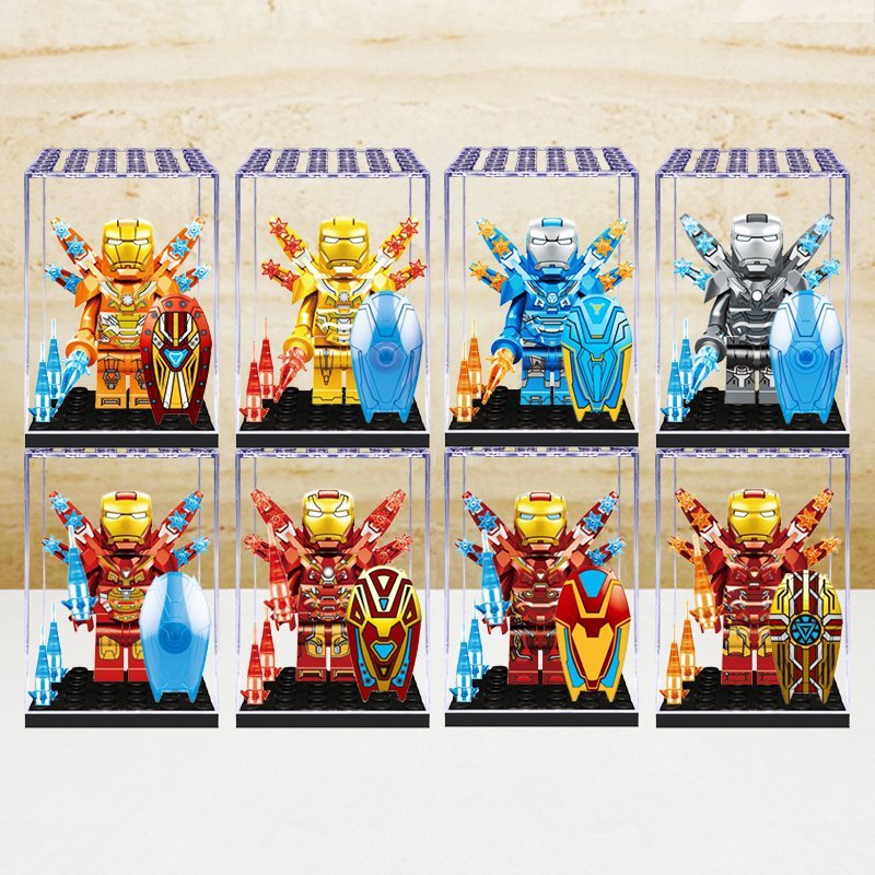 8pcs Heavy MK50 Iron Man box Super Heroes 2023 Minifigures Block Toys