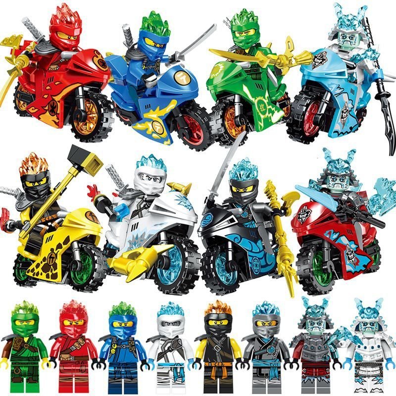 ICE Emperor General Vex Jay Nya Ninjago motorcycle Set Minifigures Block Toys