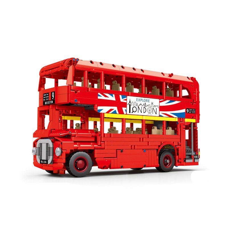 UK Double-Deck Bus City Set Minifigures Block Toys