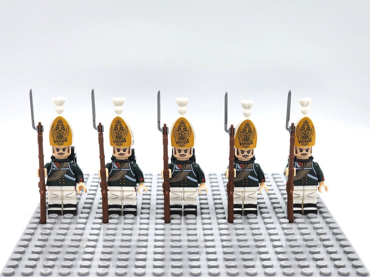 5pcs Russia Pavlov Grenadier Napoleonic Wars Set Minifigures Block Toys