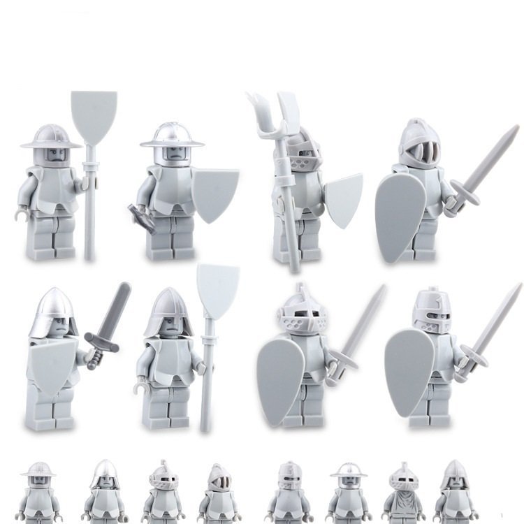 Petrified Medieval Knight Medieval Castle Knight Set Minifigures Block Toys
