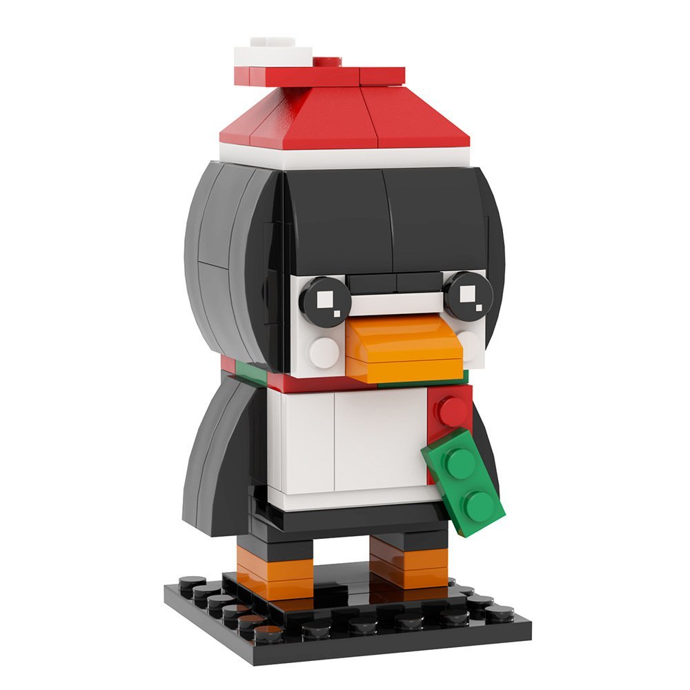 Christmas Penguin Big head Toy Minifigures Block Toys