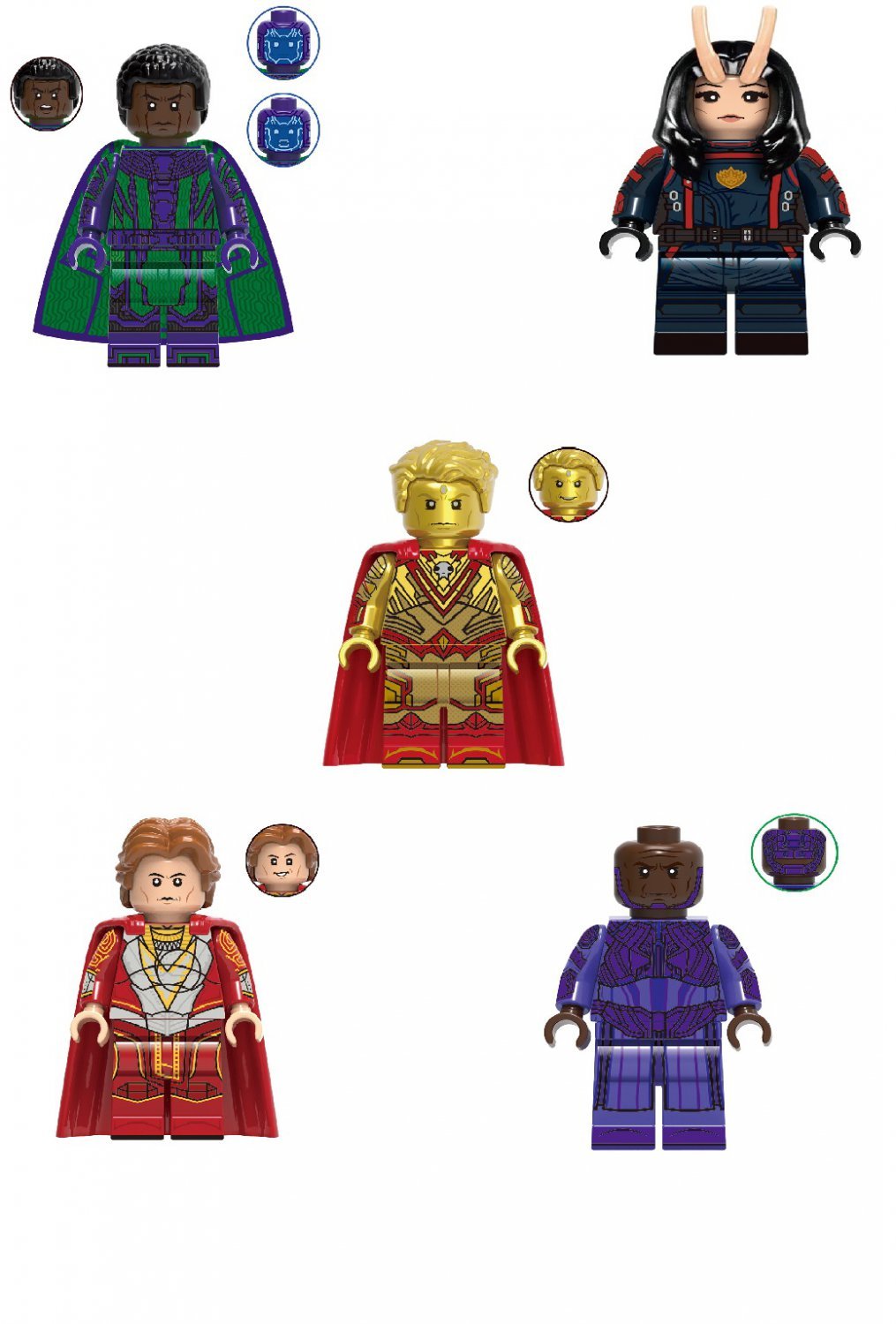 Kang the Conqueror Mantis Adam Warlock Super Heroes Set Minifigures Block Toys