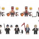 Denji Cartoon Character TV Sets Minifigures Block Toys