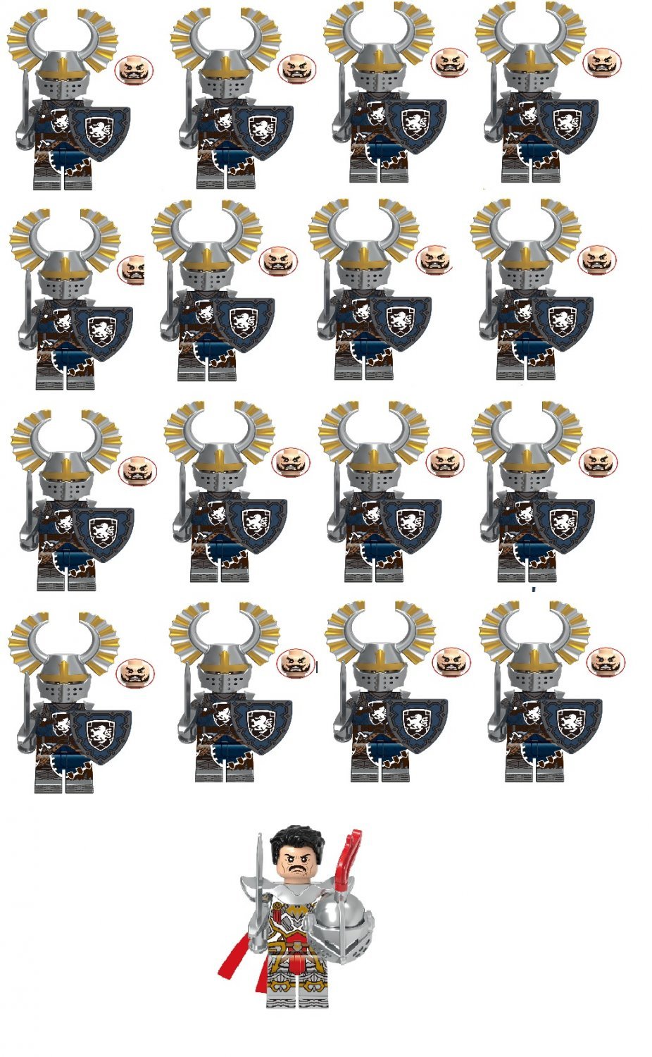 Lion heart Knight Empire Knight Game Set Minifigures Block Toys