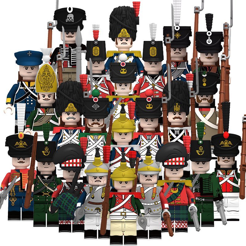 24 Best Napoleonic Wars all countries Soldier Military sets Minifigures Toys