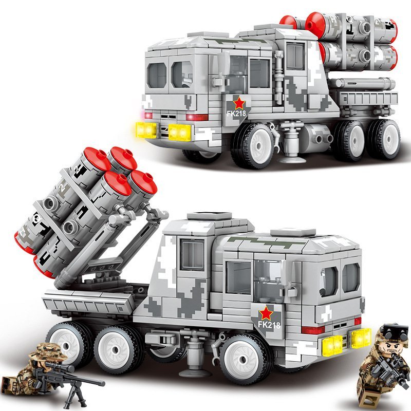 Mini Air Defense Missile Red flag 22 Military Sets Minifigures Block Toys