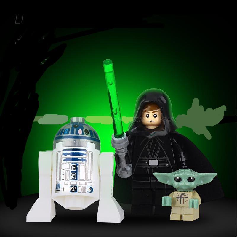Luke Skywalker R2-D2 Grogu Star Wars TV Sets Minifigures Block Toys