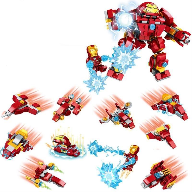 10in1 Iron Man Hulkbuster Iron Man Sets Minifigures Block Toys