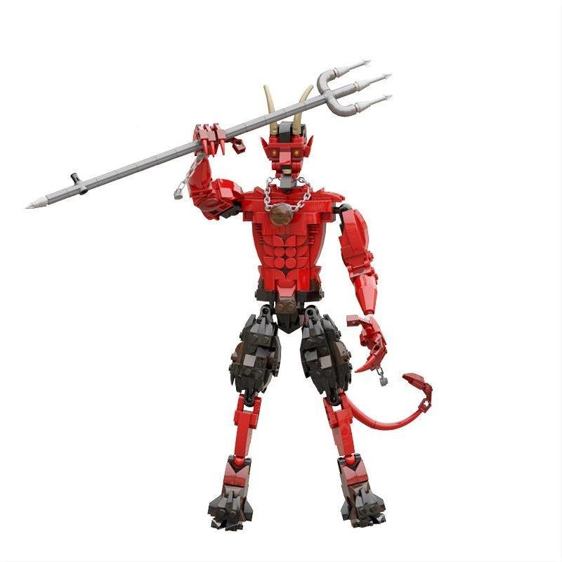 Helllord Satan red devil Halloween Minifigures Block Toys