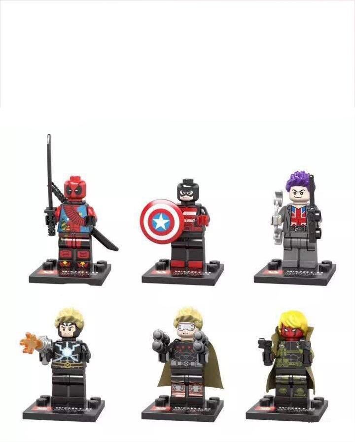 Captain Britain Fluoroscopy eye Deadpool Captain America Avengers Set Minifigure