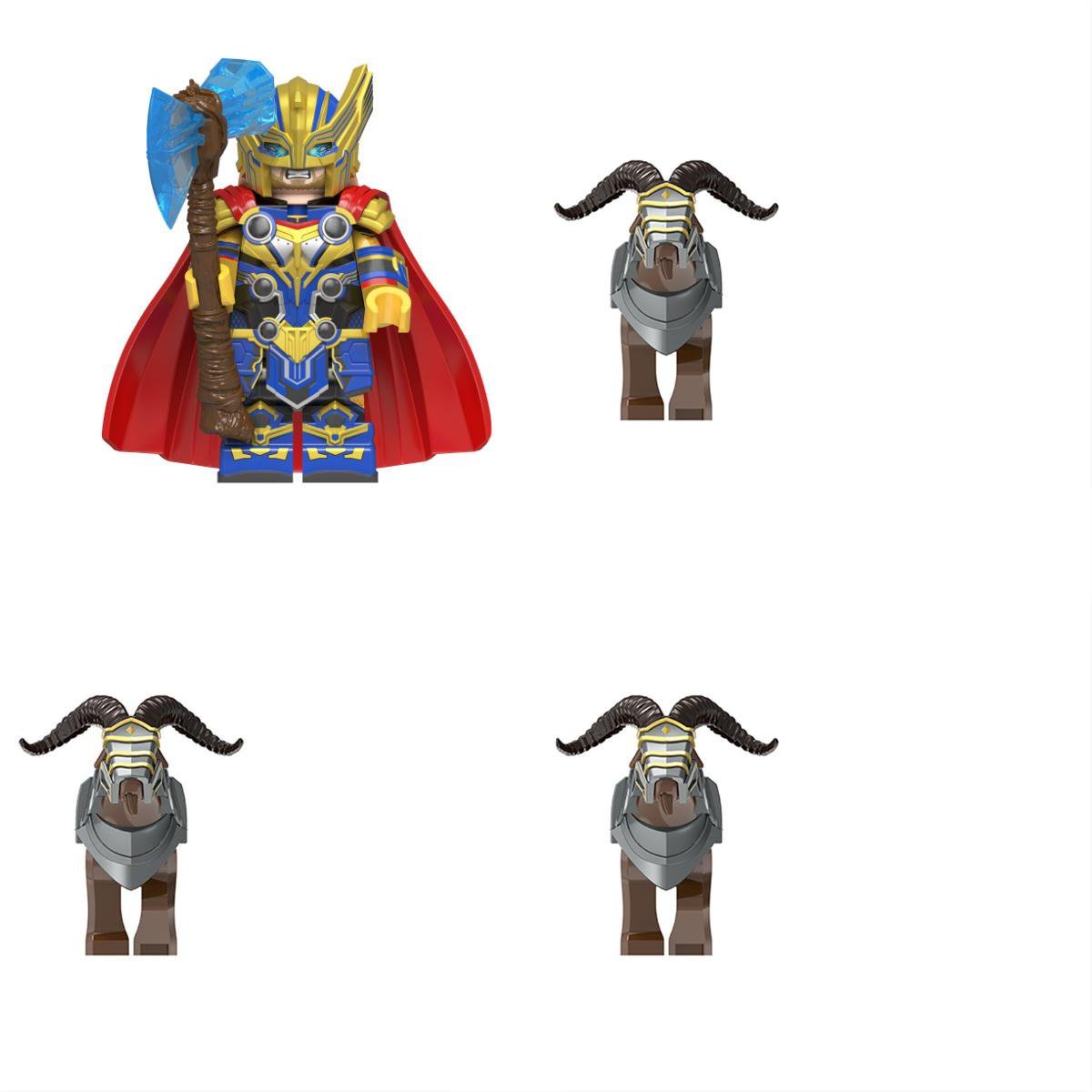 Thor Toothgnasher and Toothgrinder Thor Sets Minifigures Block Toys