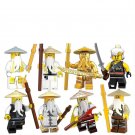 8pcs Sensei Wu Ninjago Sets Minifigures Block Toys