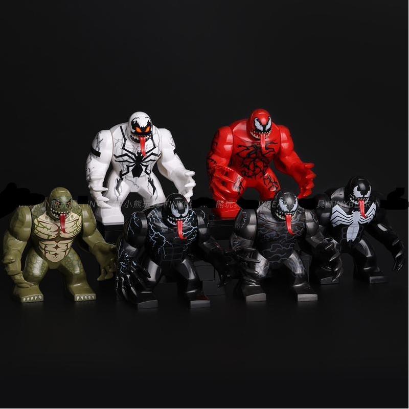 Lizard Dr. Curt Connors VS Carnage Anti-Venom Supe Hreroes Set Minifigures Toys