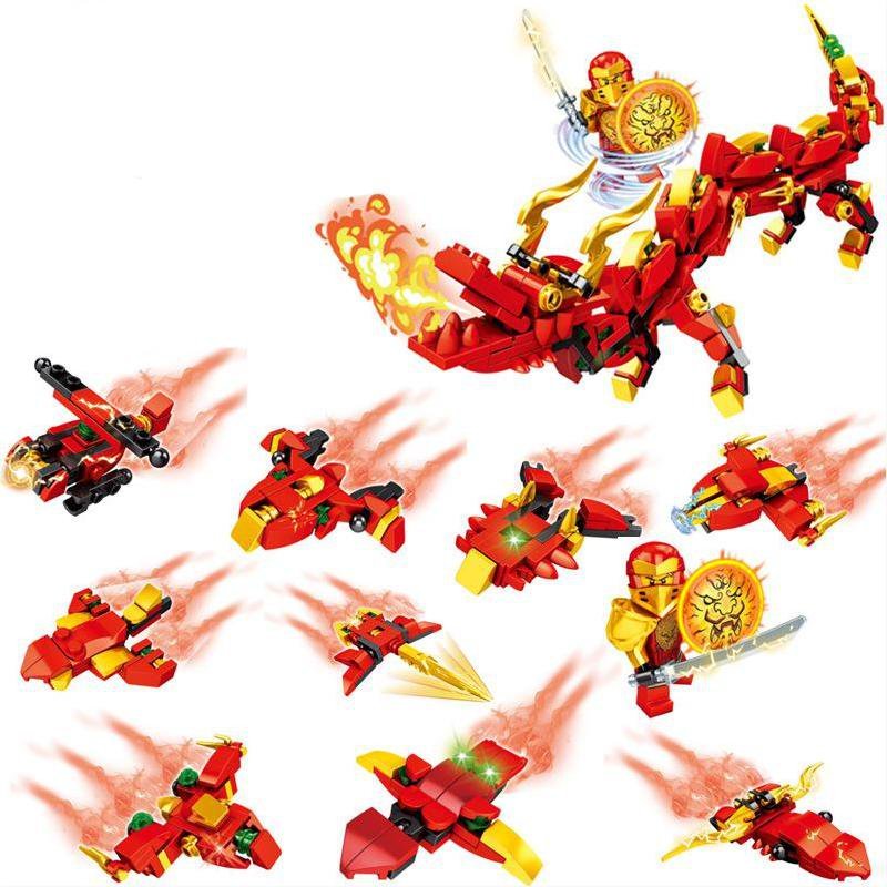 Kai Smith Summon the Divine Fire Dragon Ninjago 2022 Minifigures Block Toys