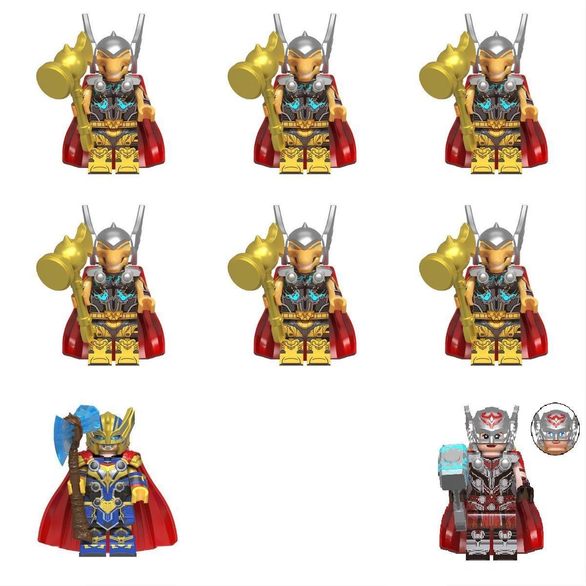 8pcs Beta Ray Bill Thor Jane Foster Thor 2022 Minifigures Block Toys