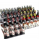 52pcs Black Falcon Knights Blue Lion Knights Medieval Knights Sets Minifigures