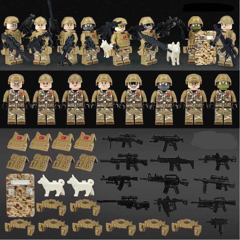 Desert SWAT Action Squad Anti-terrorism Set Minifigures Block Toys