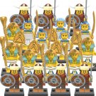 18pcs Tutankhamun Hun Warrior Egyptian Warrior Medieval Knights Set Minifigures