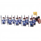10pcs Qing dynasty Artillery soldiers Military Set Minifigures Block Toys