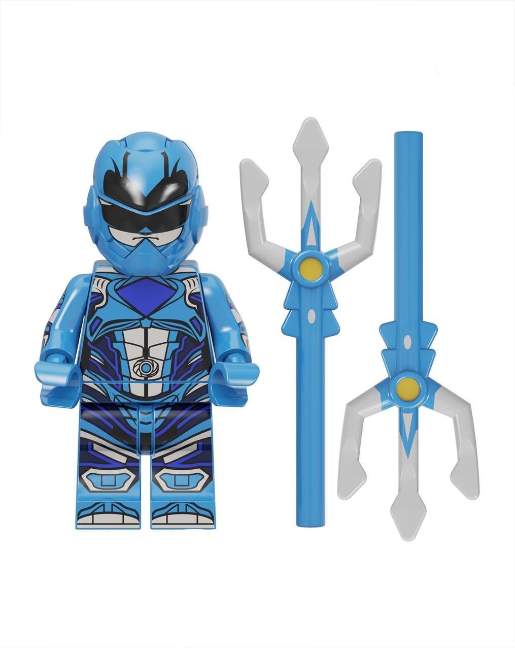 Blue Warrior Power Rangers Minifigures Block Toys