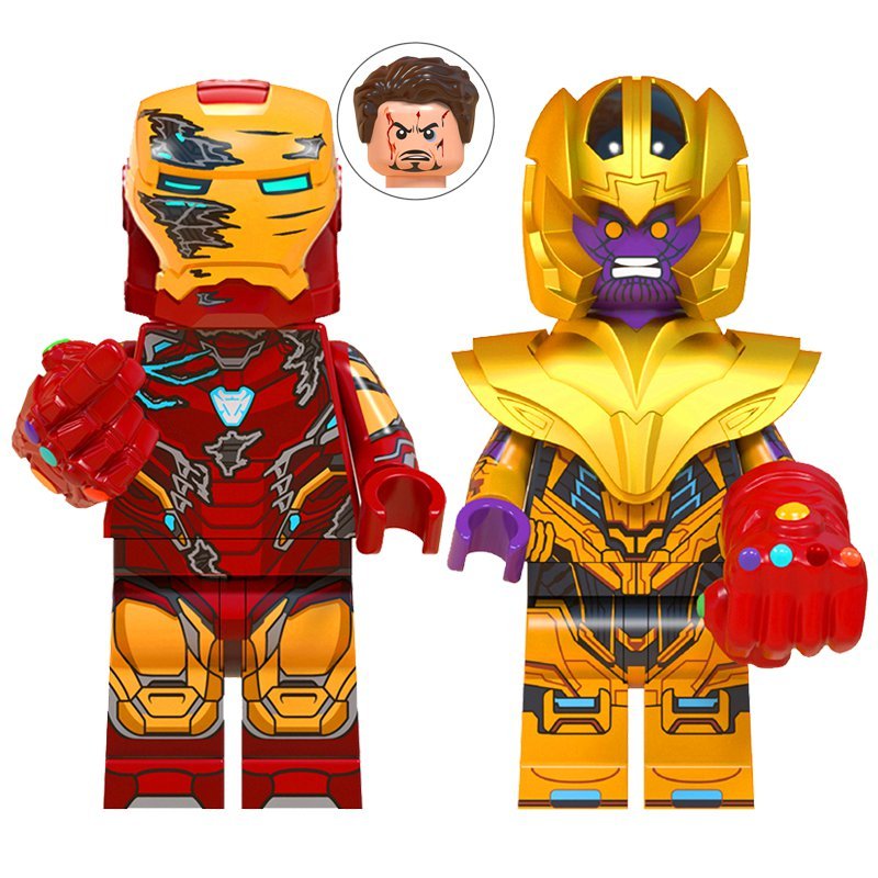 Battle Damage Iron Man MK85 Thanos Avengers 4 Sets Minifigures Block Toys
