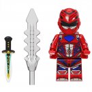 Red Soldier Power Rangers Minifigures Block Toys