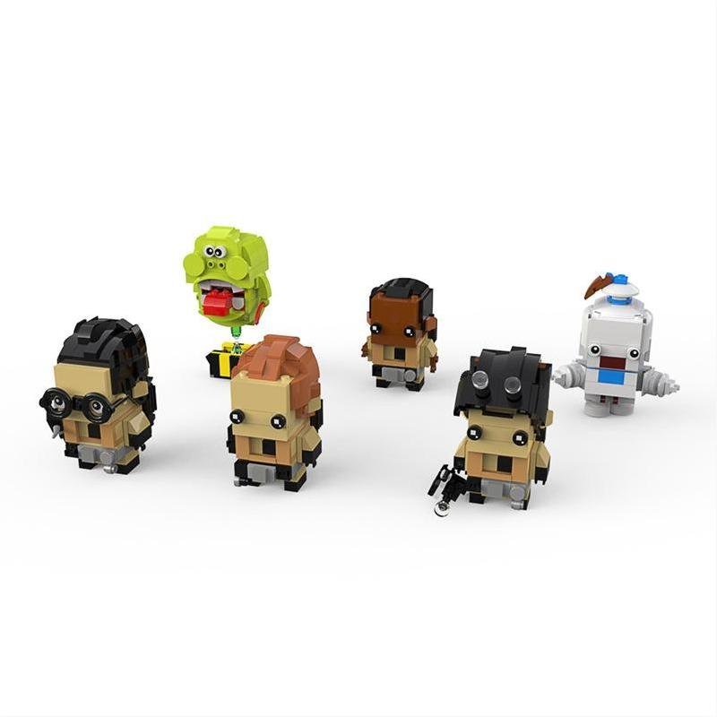 6pcs Ghostbusters Big head movie Set Minifigures Block Toys