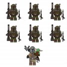 8pcs The Mandalorian Grogu Heavy Infantry Mandalorian TV Sets Minifigures