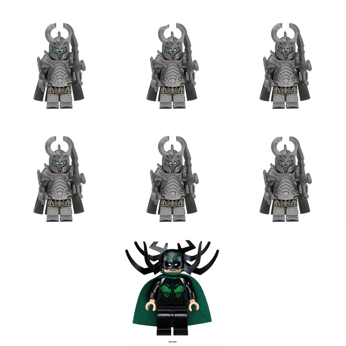 7pcs Hela Undead armies Thor Ragnarok Set Minifigures Block Toys