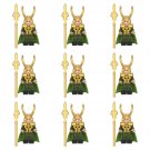 9pcs Gold Loki Laufeyson Loki TV Sets Minifigures Block Toys