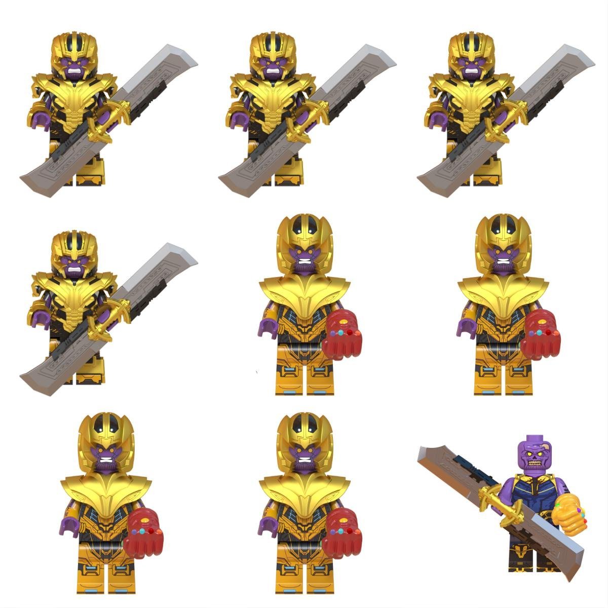 9pcs Q Thanos Thanos Set Minifigures Block Toys